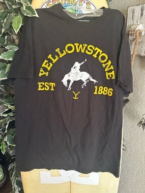 Yellowstone Graphic Tee in Black and Yellow